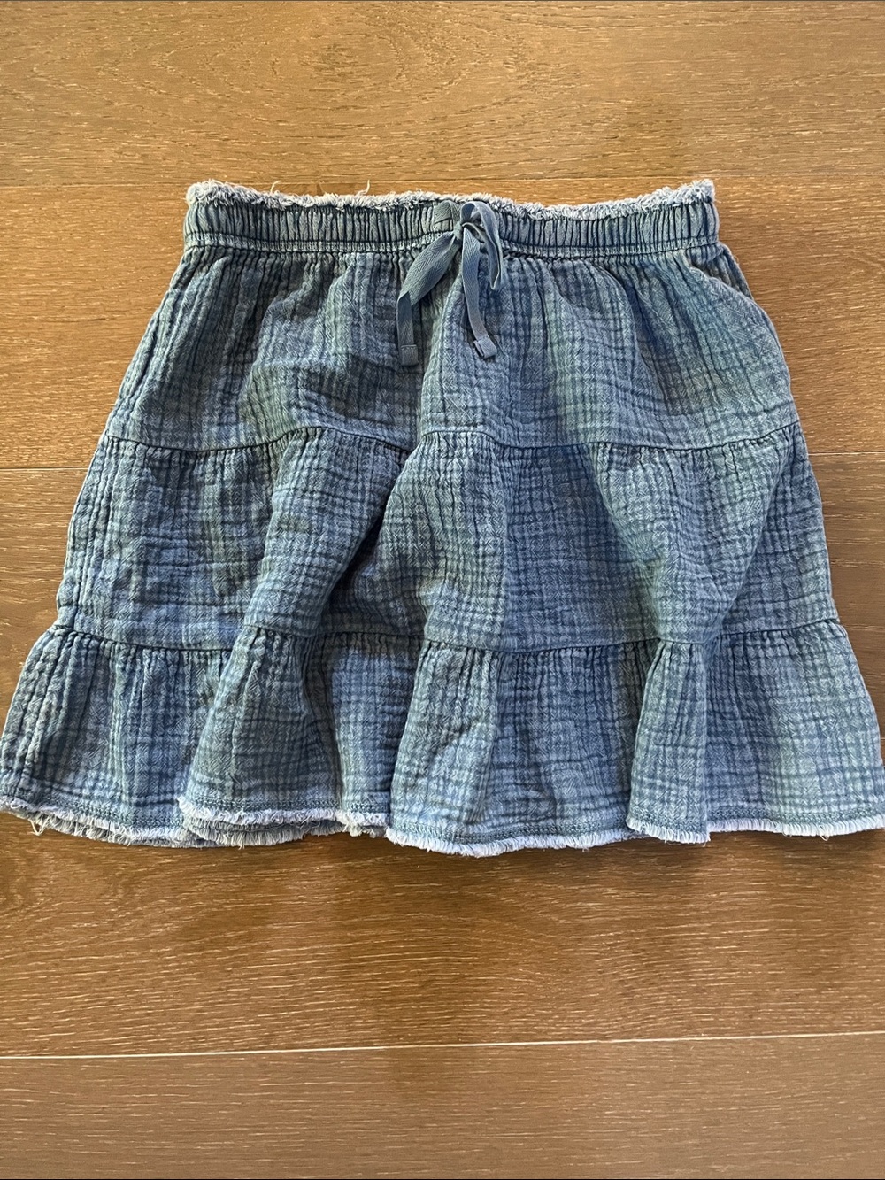NWT aerie Blue Tiered Cotton Gauze Mini Skirt size small